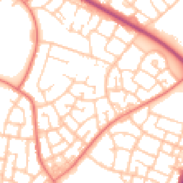 Daytime road noise heatmap for L32 9SP