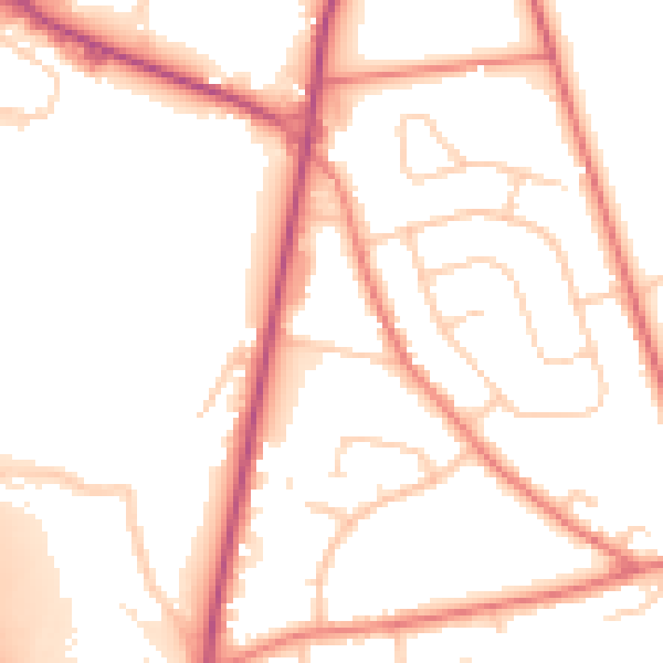 Daytime road noise heatmap for L34 0BB