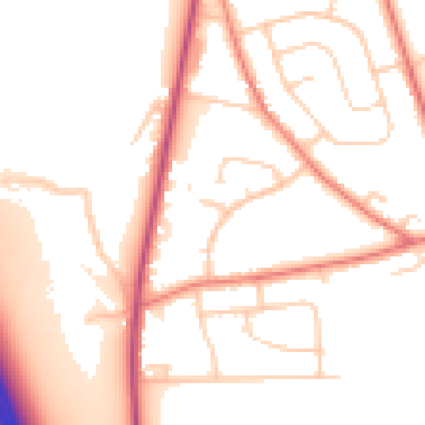 Daytime road noise heatmap for L34 0HE
