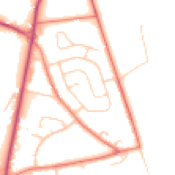 Daytime road noise heatmap for L34 0HZ
