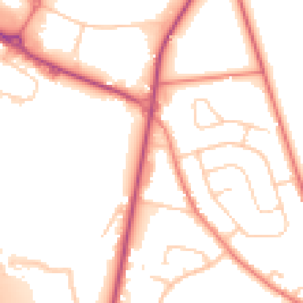 Daytime road noise heatmap for L34 0JB