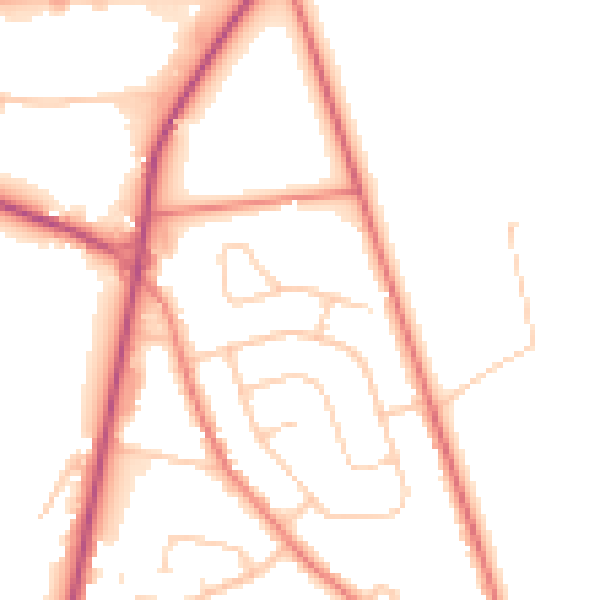 Daytime road noise heatmap for L34 0JE