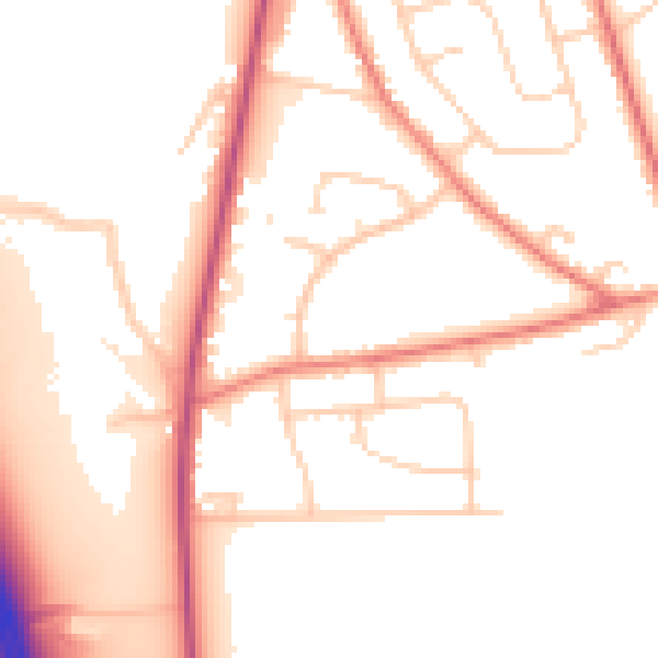 Daytime road noise heatmap for L34 0JS