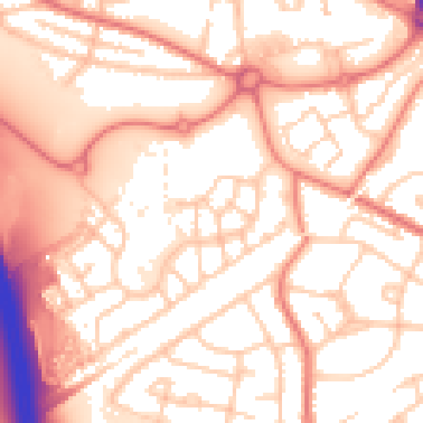 Daytime road noise heatmap for L34 1BF