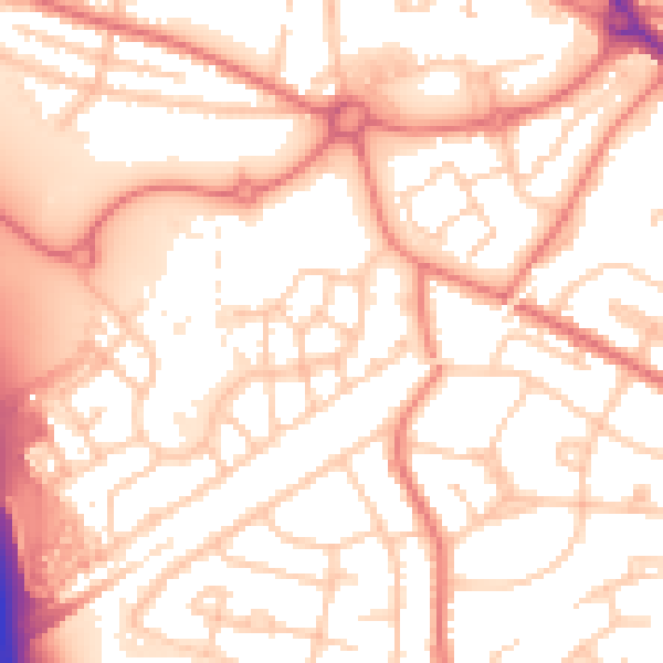 Daytime road noise heatmap for L34 1BJ