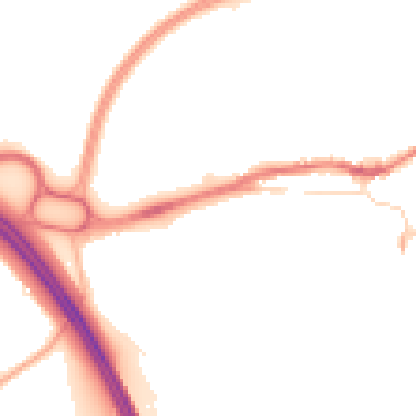 Night-time road noise heatmap for L34 1LP