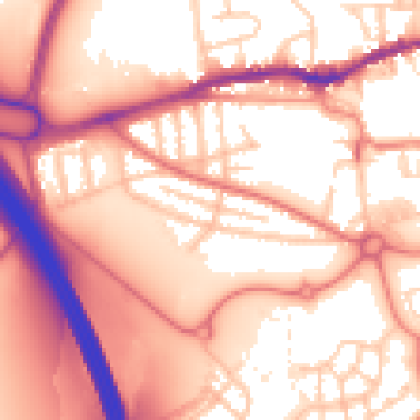 Daytime road noise heatmap for L34 1NA