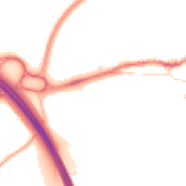 Night-time road noise heatmap for L34 1NE