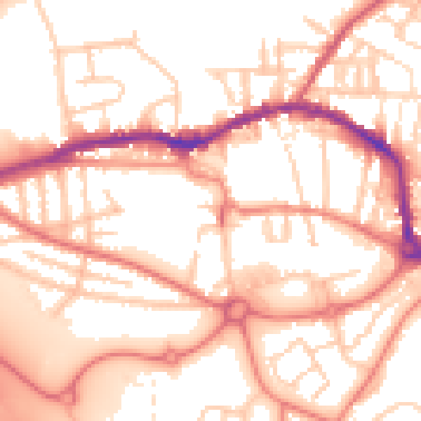 Daytime road noise heatmap for L34 1NH