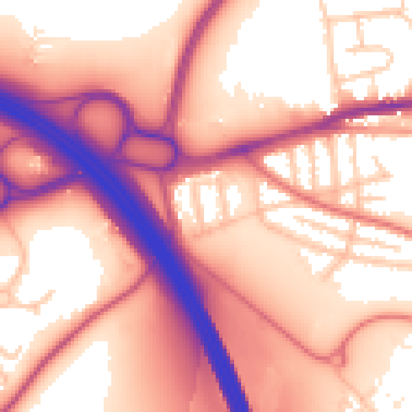 Daytime road noise heatmap for L34 1NT