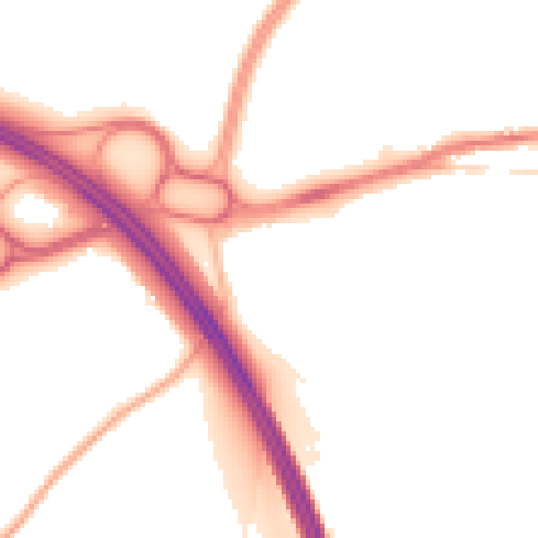 Night-time road noise heatmap for L34 1NT