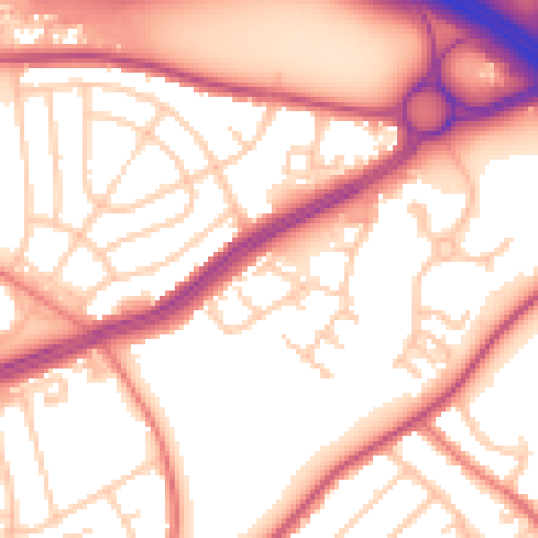 Daytime road noise heatmap for L34 1PX
