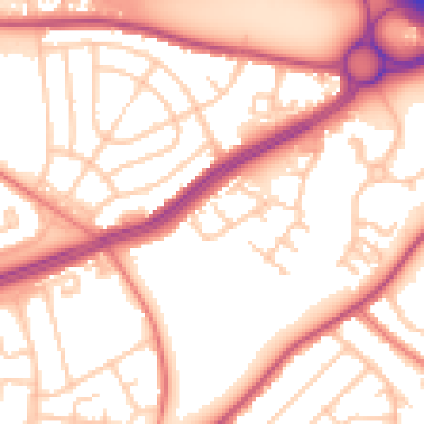 Daytime road noise heatmap for L34 1PY