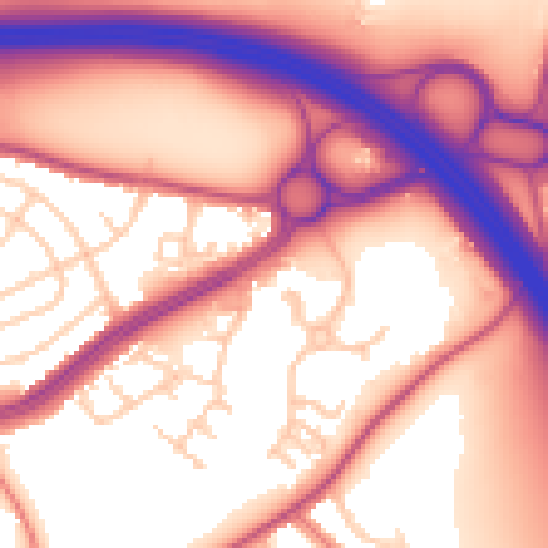 Daytime road noise heatmap for L34 1QF