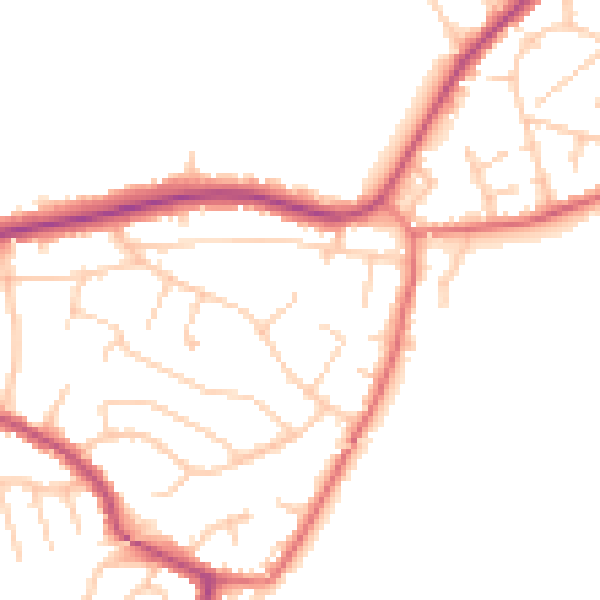 Daytime road noise heatmap for L34 2GD