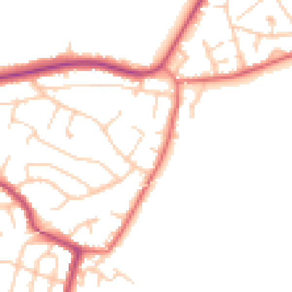 Daytime road noise heatmap for L34 2QU