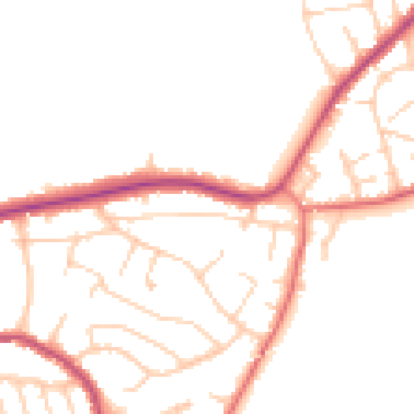 Daytime road noise heatmap for L34 2QZ