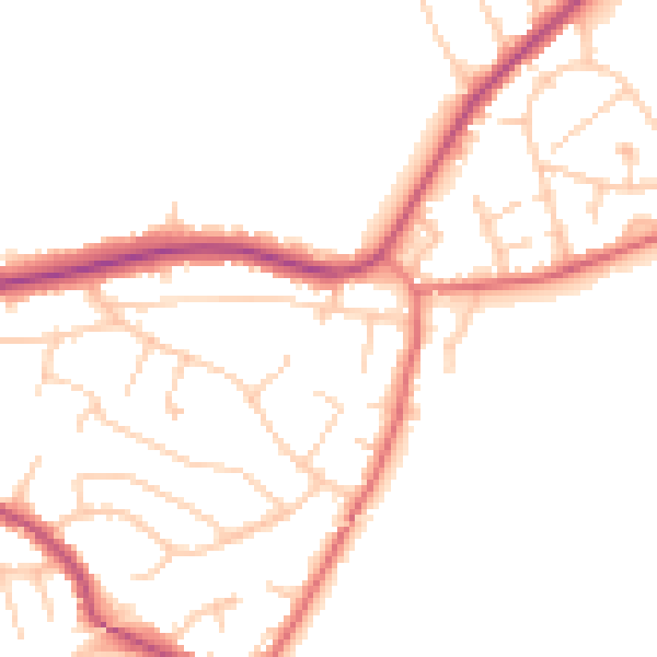 Daytime road noise heatmap for L34 2RB