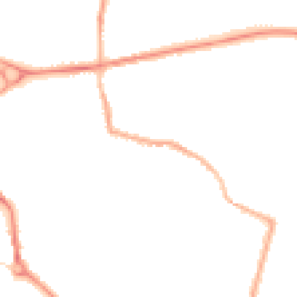 Night-time road noise heatmap for L34 2RG