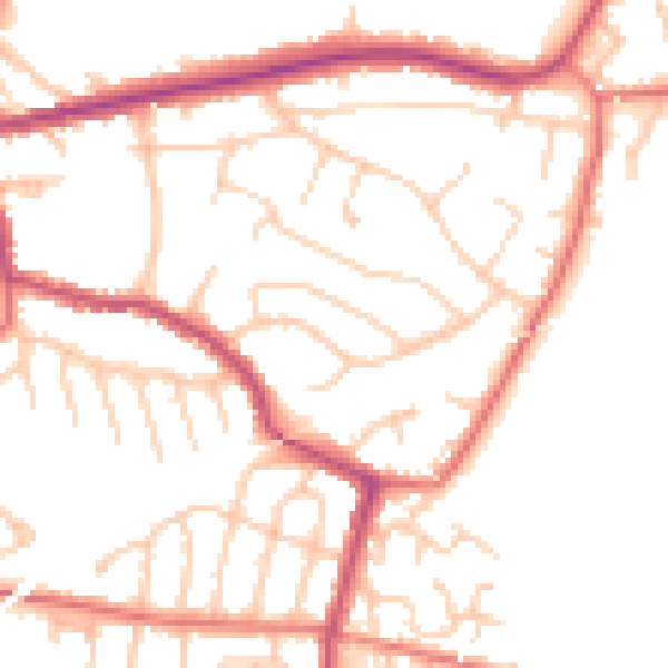 Daytime road noise heatmap for L34 2RN