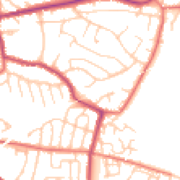 Daytime road noise heatmap for L34 2RR