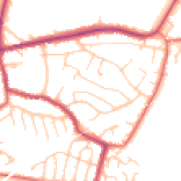Daytime road noise heatmap for L34 2RT