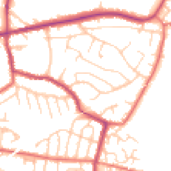 Daytime road noise heatmap for L34 2RW