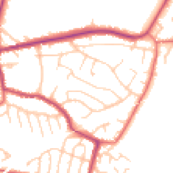 Daytime road noise heatmap for L34 2RY