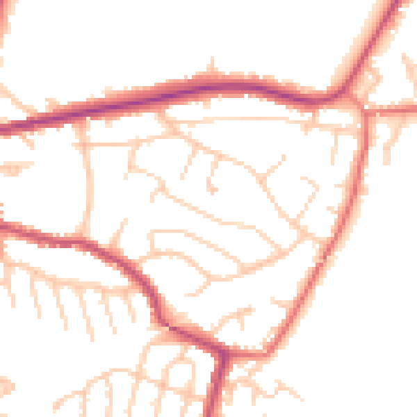Daytime road noise heatmap for L34 2RZ