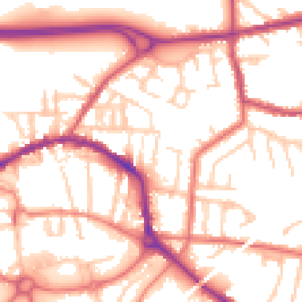 Daytime road noise heatmap for L34 2SD