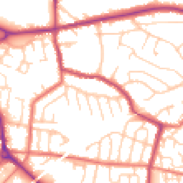 Daytime road noise heatmap for L34 2SG