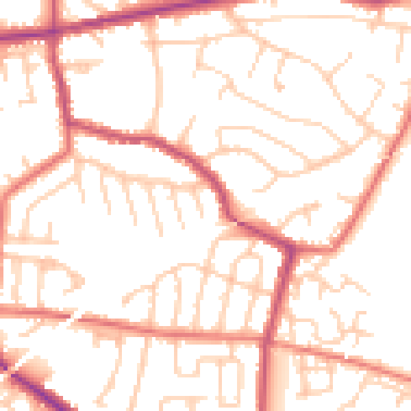 Daytime road noise heatmap for L34 2SN
