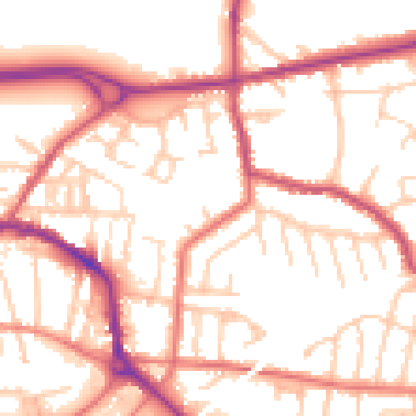 Daytime road noise heatmap for L34 2SP