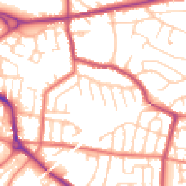 Daytime road noise heatmap for L34 2ST
