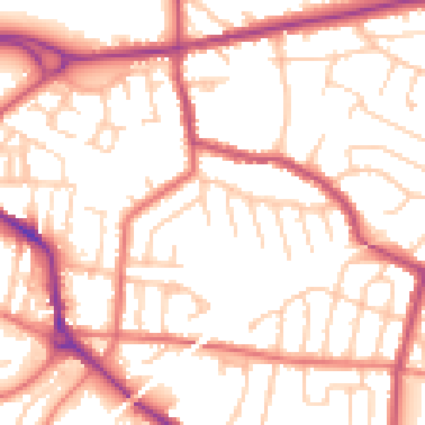 Daytime road noise heatmap for L34 2SU