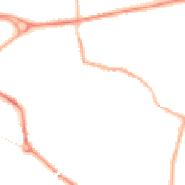 Night-time road noise heatmap for L34 2SU