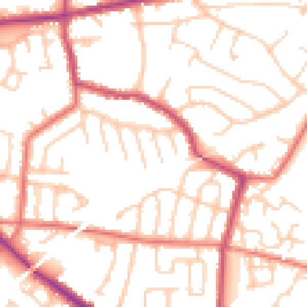 Daytime road noise heatmap for L34 2SW