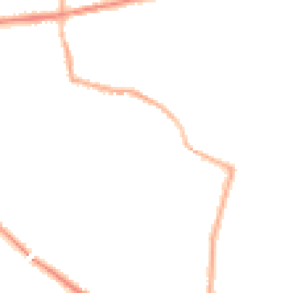Night-time road noise heatmap for L34 2SW