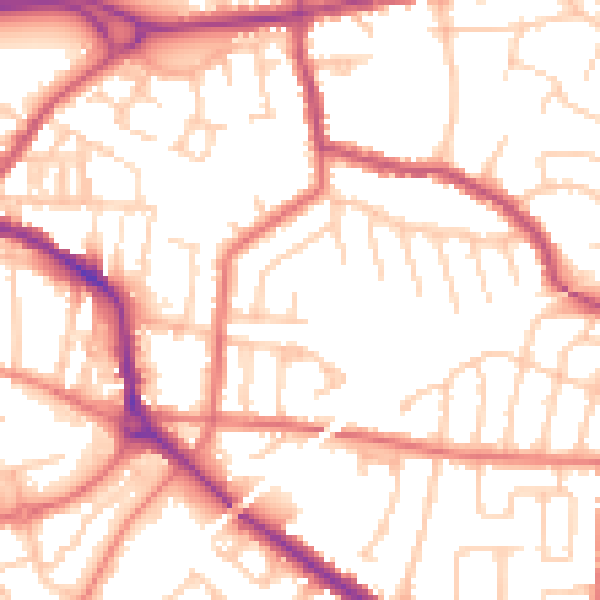 Daytime road noise heatmap for L34 2SX
