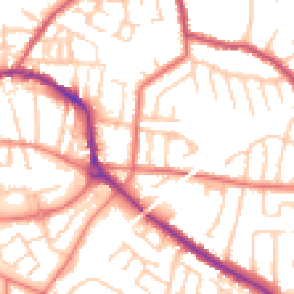 Daytime road noise heatmap for L34 2TD