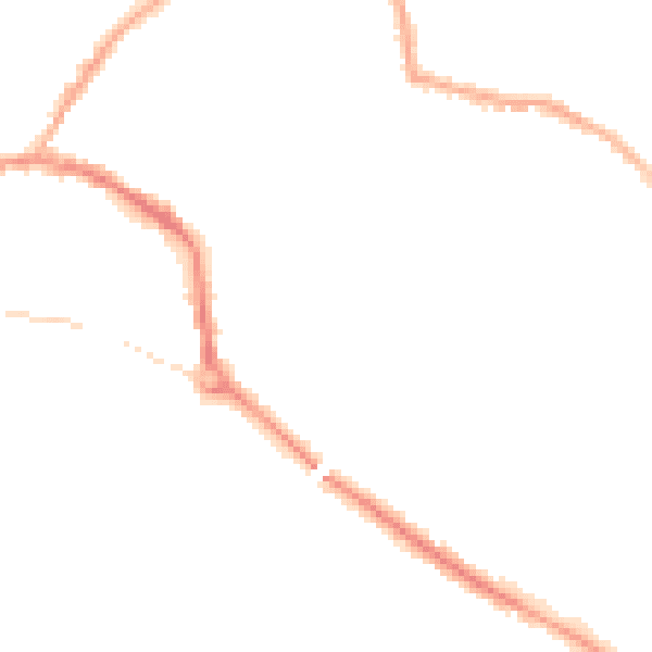 Night-time road noise heatmap for L34 2TD