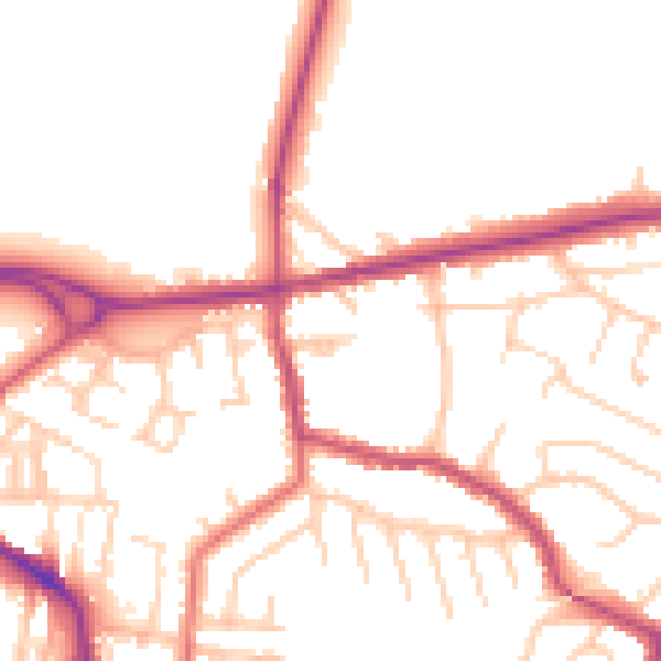 Daytime road noise heatmap for L34 2TL