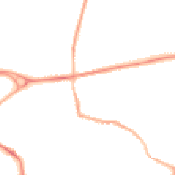 Night-time road noise heatmap for L34 2TL