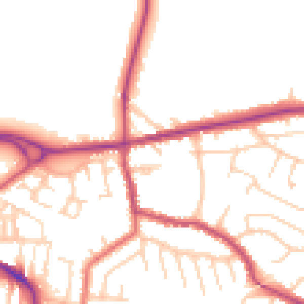 Daytime road noise heatmap for L34 2UG