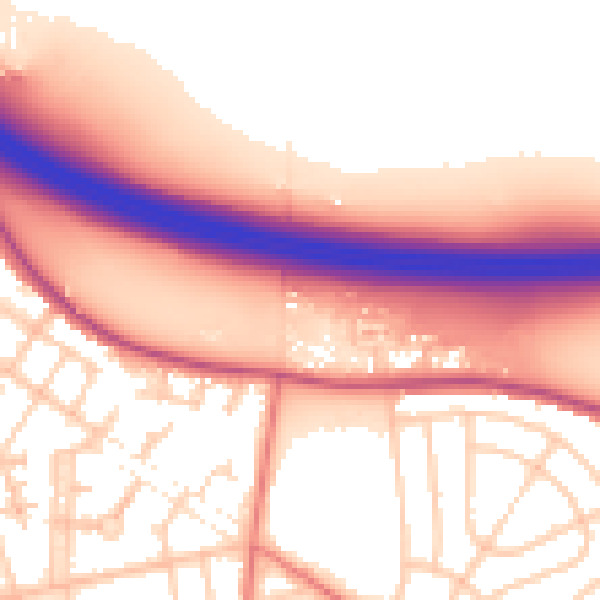 Daytime road noise heatmap for L34 4AP