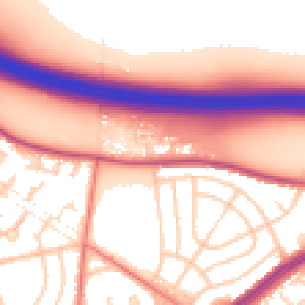 Daytime road noise heatmap for L34 4AS