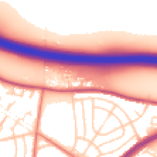 Daytime road noise heatmap for L34 4AX