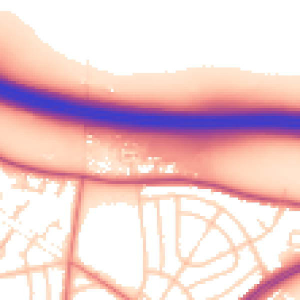 Daytime road noise heatmap for L34 4AZ