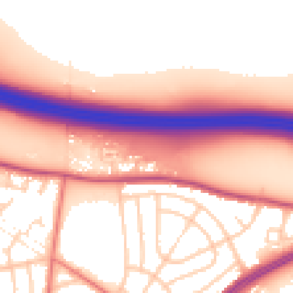 Daytime road noise heatmap for L34 4BA