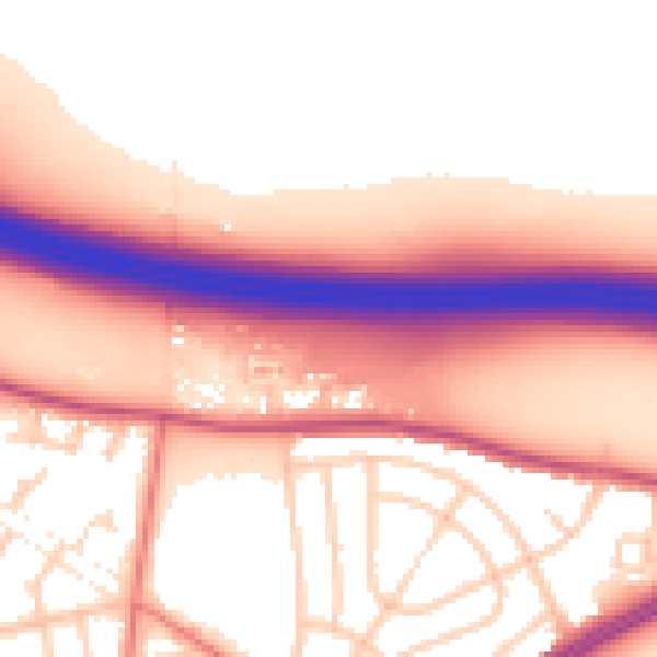 Daytime road noise heatmap for L34 4BB